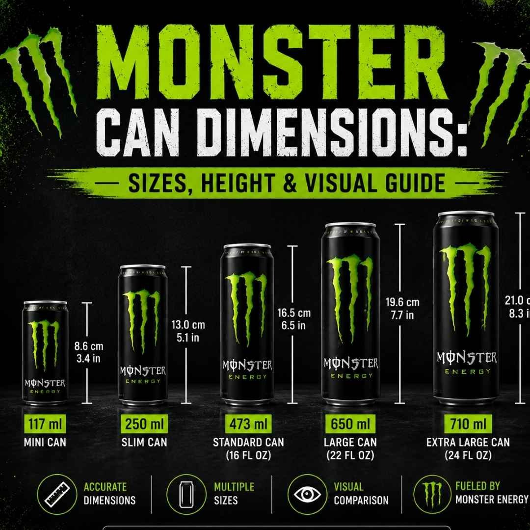 Monster Can Dimensions: Sizes, Height & Visual Guide
