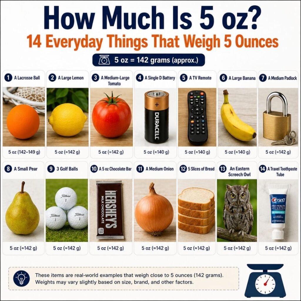 How Much Is 5 oz? 14 Everyday Things That Weigh 5 Ounces